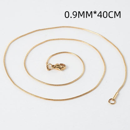 S925 Sterling Silver Octagonal Snake Bones Chain