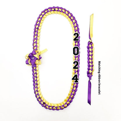 Graduation Ribbon Garland Braided Collar DIY Letter Ribbon