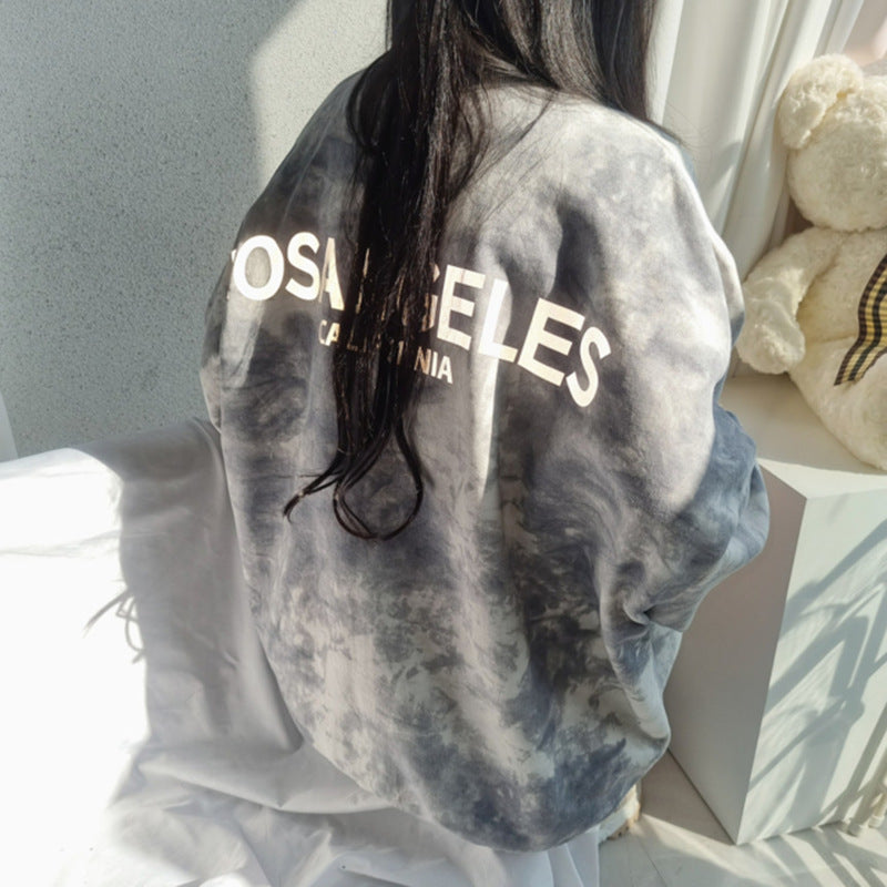 Korean Tie-Dyed Loose Cotton Sweater