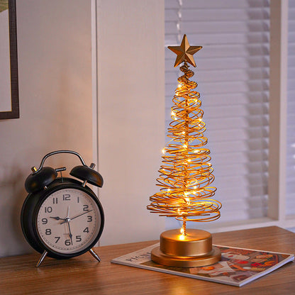 LED Spiral Christmas Tree Desk Lamp Decor
