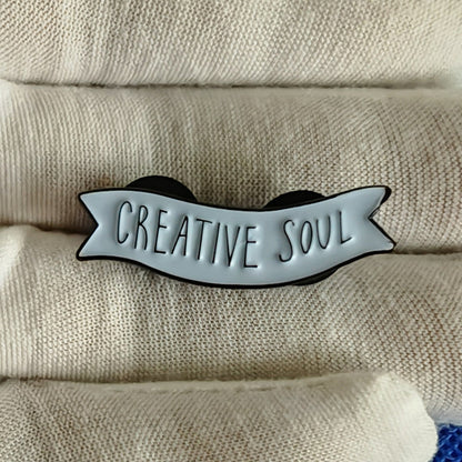 Creative Soul Cartoon Golden M Badge Brooch