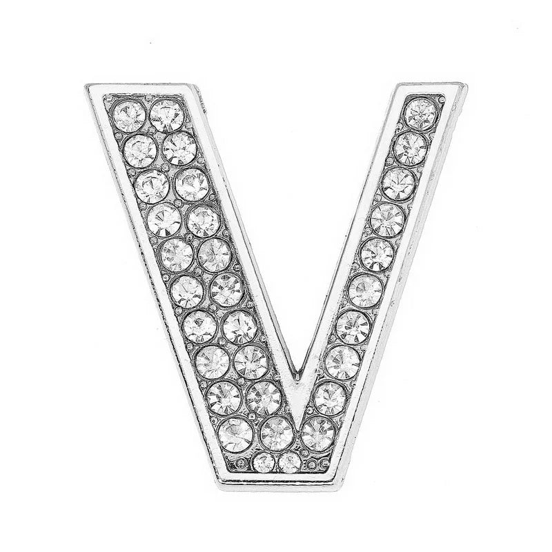 Chrome White Diamond Letters Pet Collar Beads