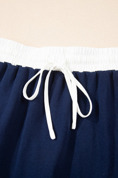 Varsity Stripe Pullover and Mini Skirt Set