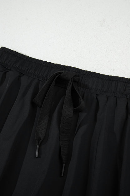 Drawstring Elastic Waistband Lined Tennis Skorts