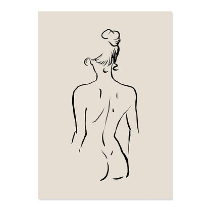 Abstract Matisse Body Line Floral Bohemian Poster Canvas Painting