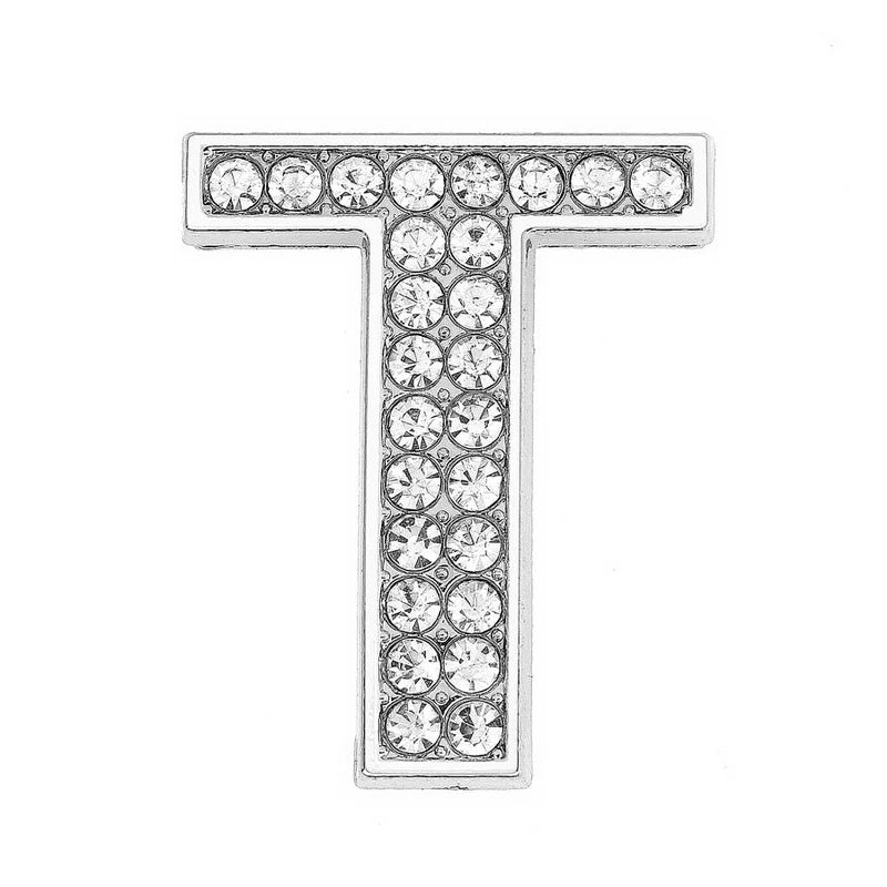 Chrome White Diamond Letters Pet Collar Beads