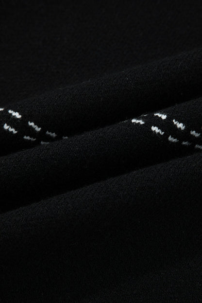 Contrast Trim Button-Up Sweater Cardigan