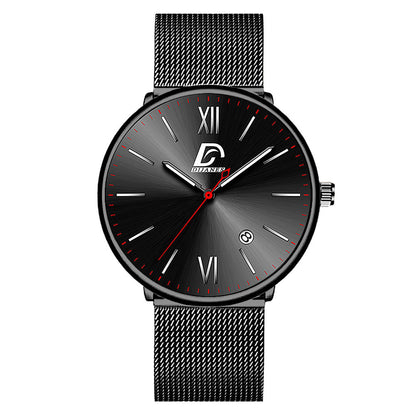Men's Stainless Steel Calendar Watch