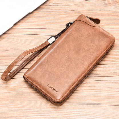 Multifunctional Men's Long Zip Wallet