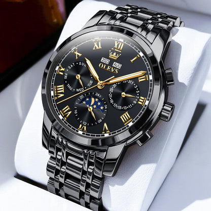 Multifunctional Moon Phase Automatic Waterproof Watch