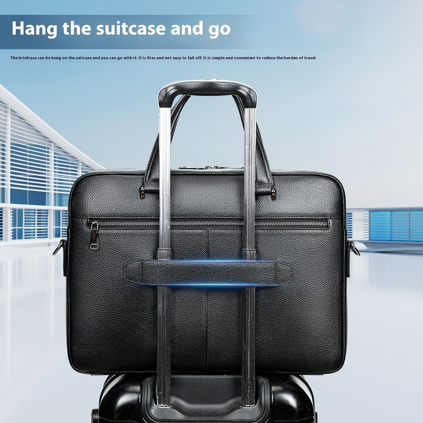 Men's 17" Cowhide Laptop Briefcase