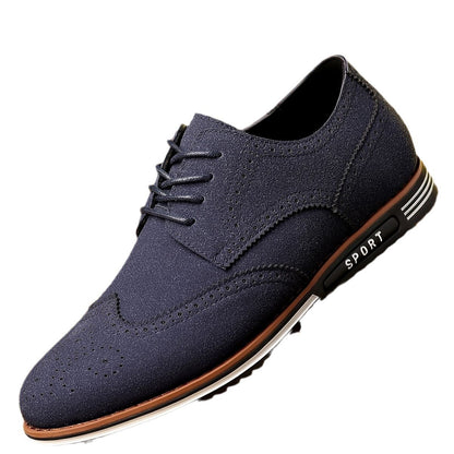 New Men's Casual Matte Low-top Suede Leather Shoes