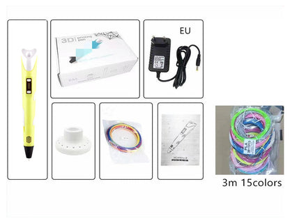Children's 3D Printing Pen and Brush Toy Set