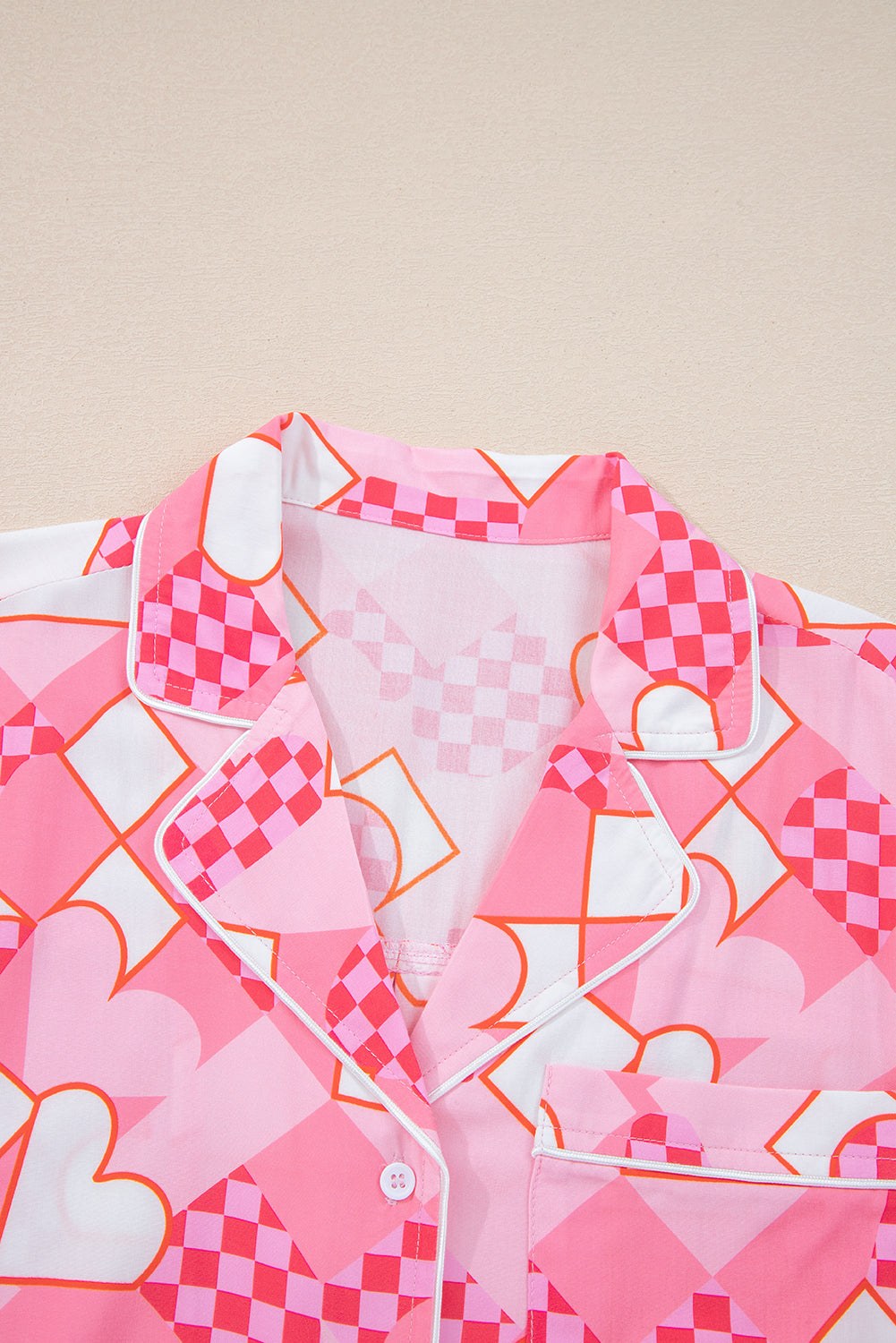 Valentine Heart Shirt and Shorts Pajama Set