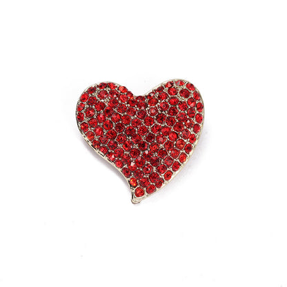 Vintage Rhinestone Heart-shaped Diamond Brooch