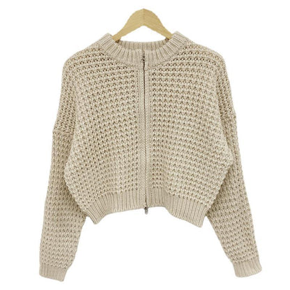 Fashion Vintage Zipper Sweater Coat For Women