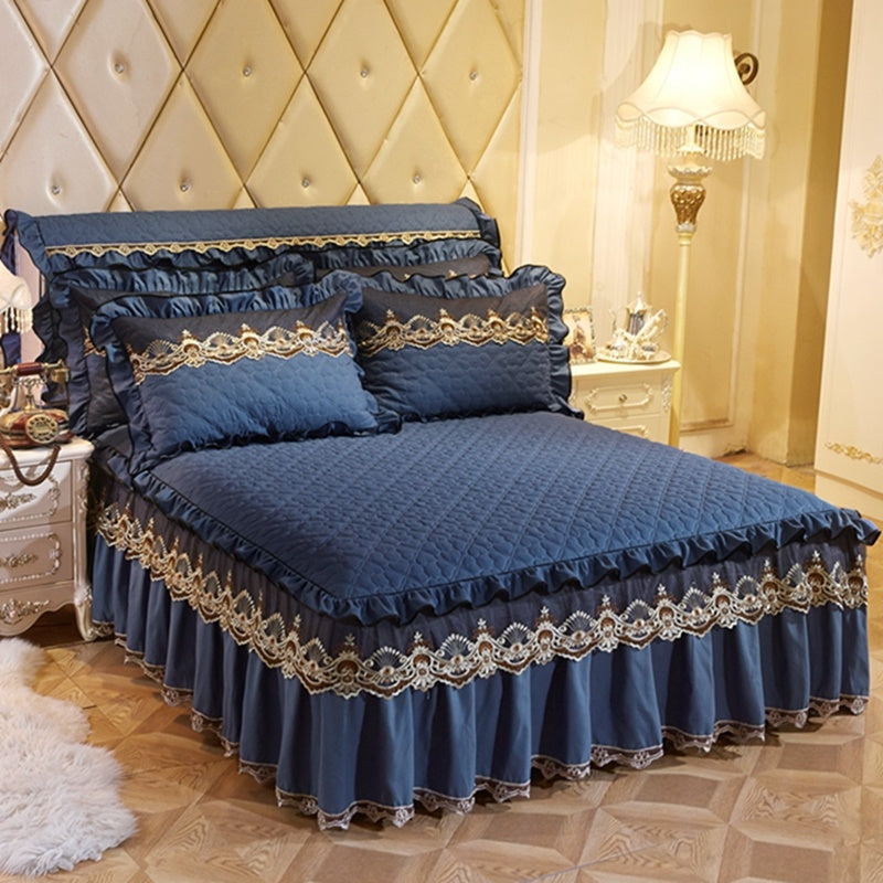 Lace Quilted Bed Skirt 1.8m Simmons Cover