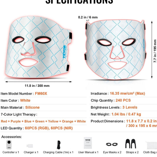 7-Color LED Light Therapy Mask