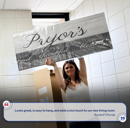 Family Grateful Sign