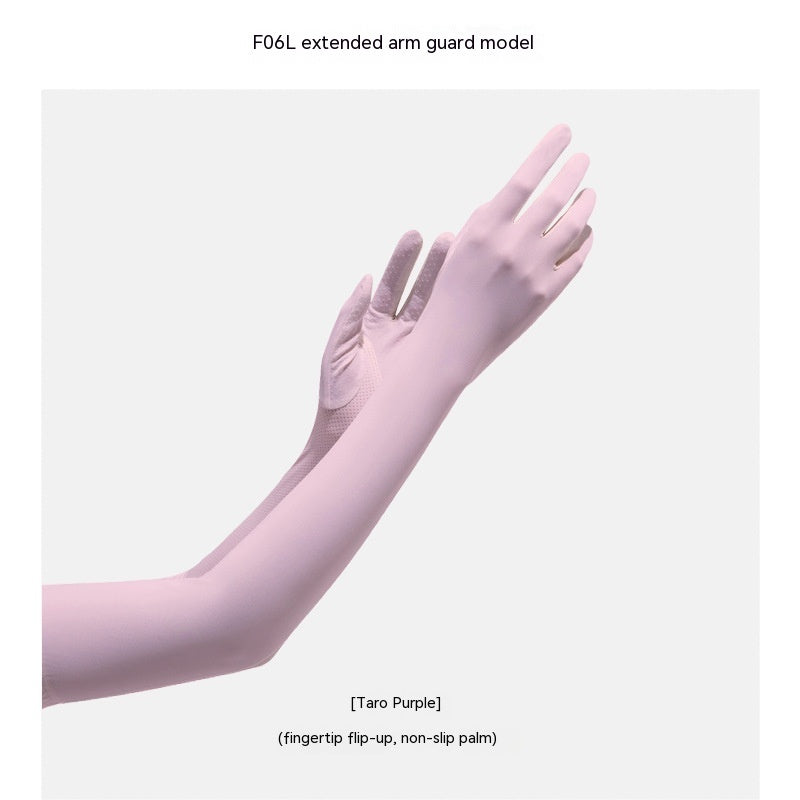 Nylon Ice Silk Long Sun Protection Gloves