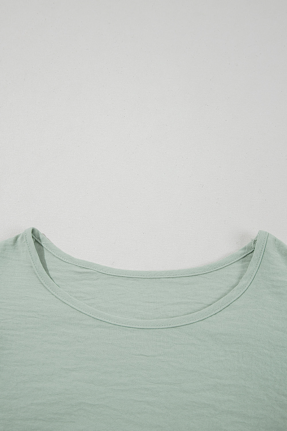 Solid Ruffle Short Sleeve Casual Blouse