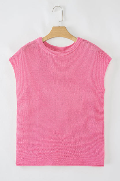 Solid Side Slit Sweater Tee