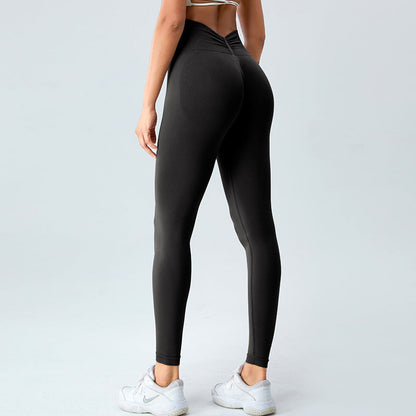 Peach Hip Seamless Sports Tights