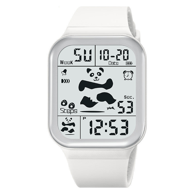 Square Polychrome Panda Sports Watch