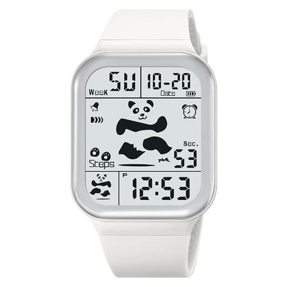 Square Polychrome Panda Sports Watch