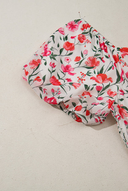 Plus Size Floral Square Neck Maxi Dress