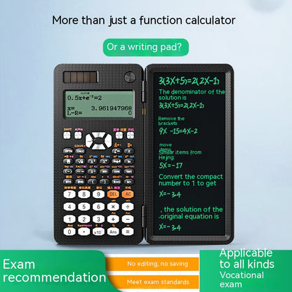 Foldable 2-in-1 Scientific Calculator and Handwriting Tablet