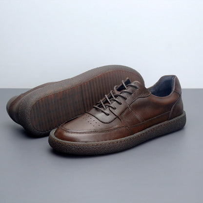 Men's Vintage Low Top Leather Sneakers