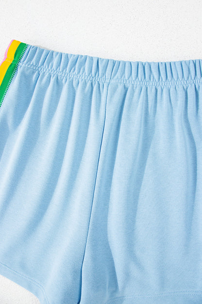 Colorblock Stripe Top and Shorts Set