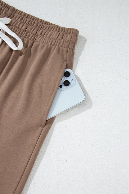 Stripe Drop Shoulder Top and Jogger Pants Set
