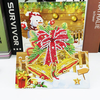 Christmas DIY Diamond Painting Greeting Cards 5D Cartoon Birthday Postcards