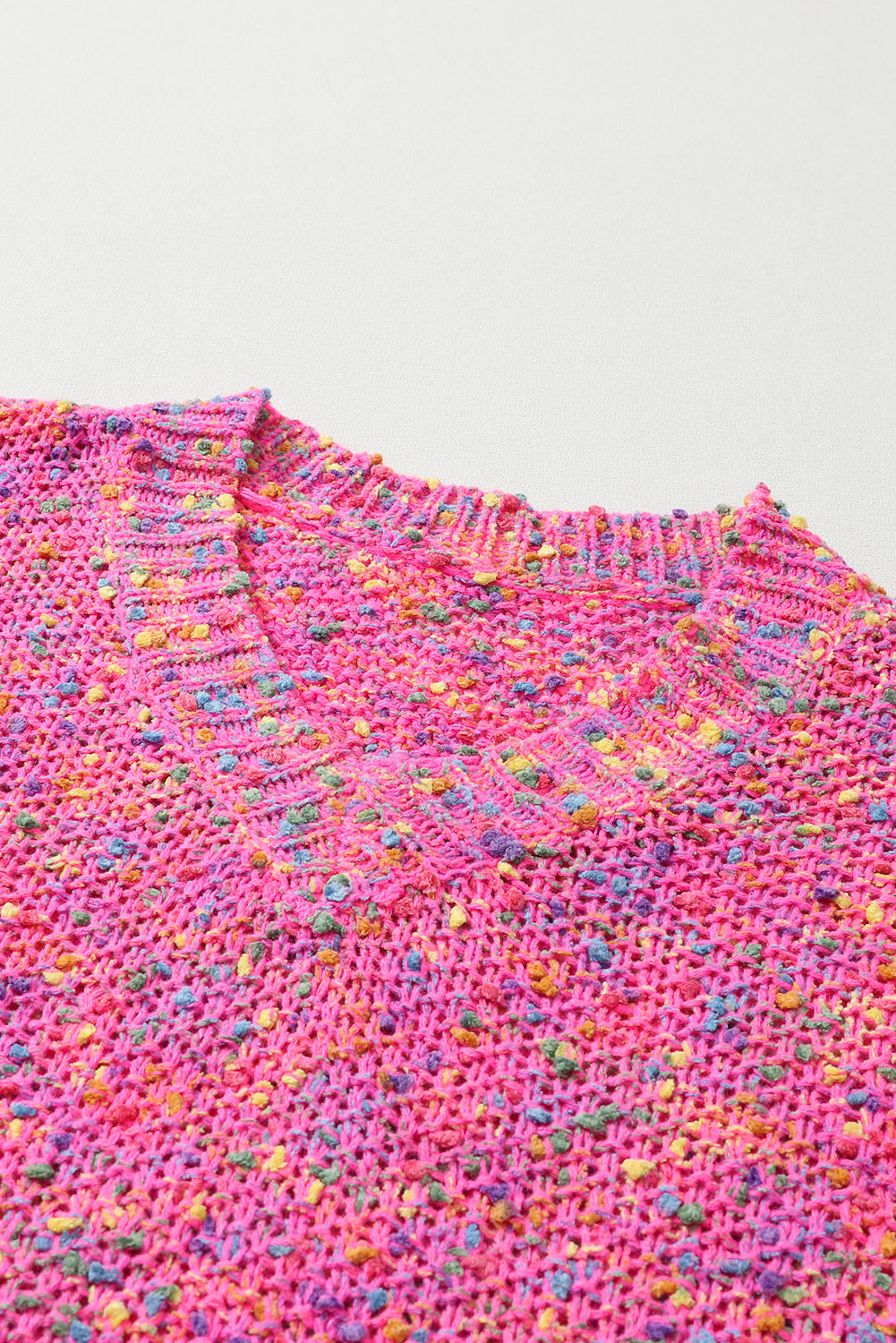 Spot Knitted V-Neck Casual Sweater