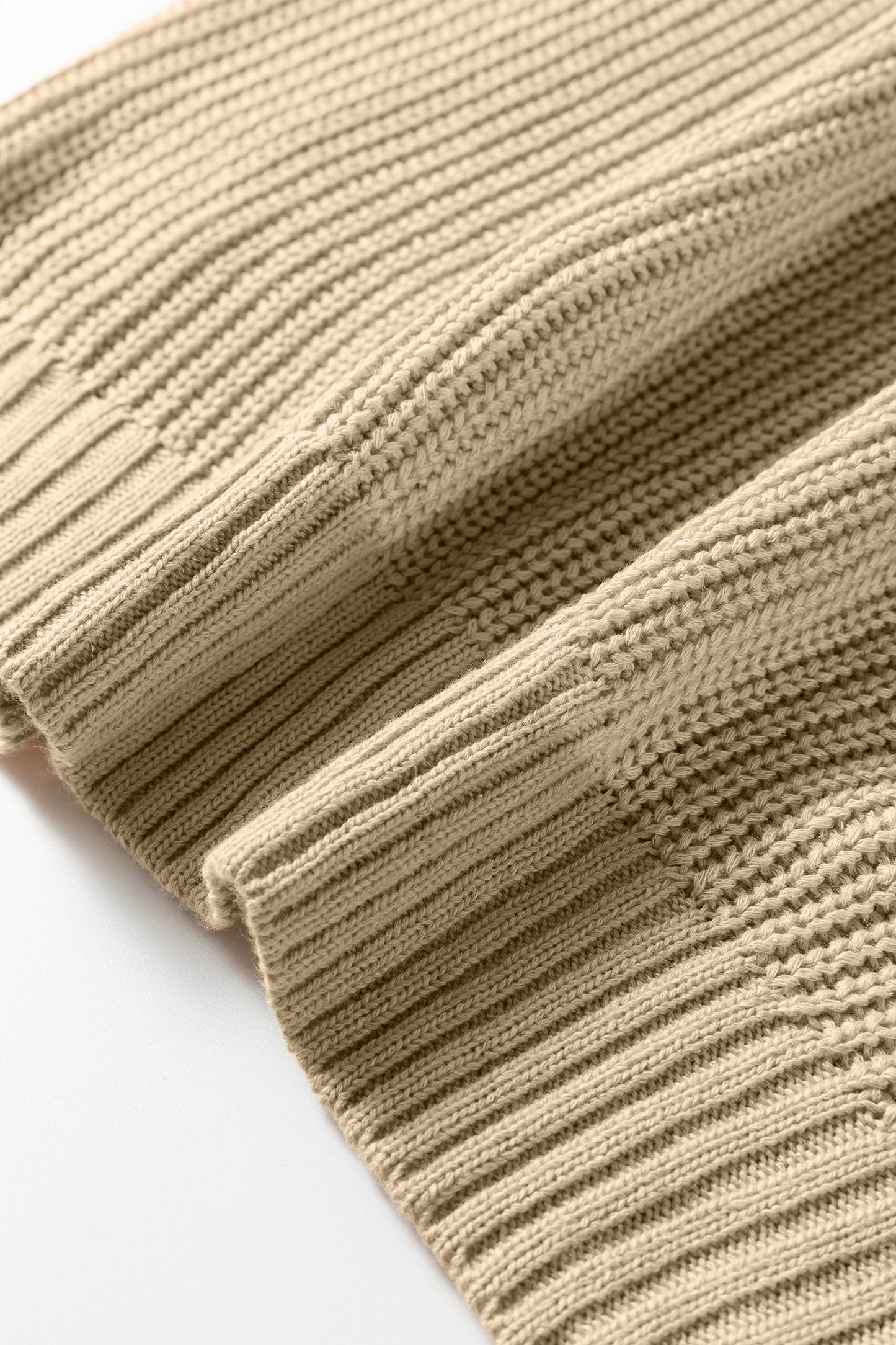 Round Neck Knit Contrast Short Sleeve Sweater