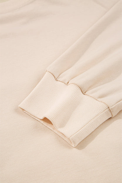 Flower Patchwork Raw Edge Drop Shoulder Top
