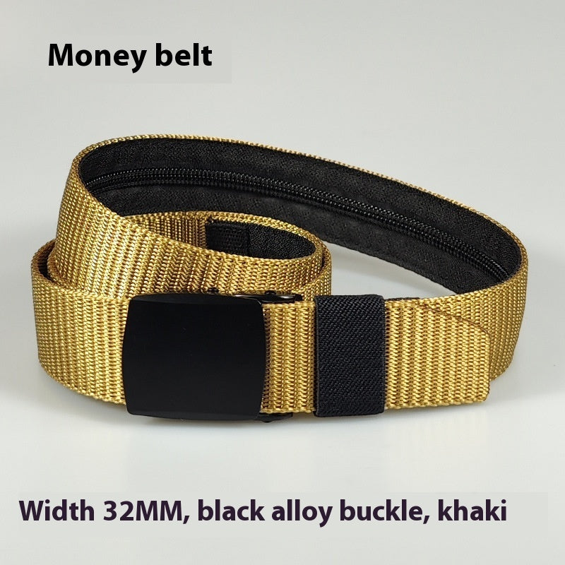 Black Nylon Women's Outdoor Security Belt