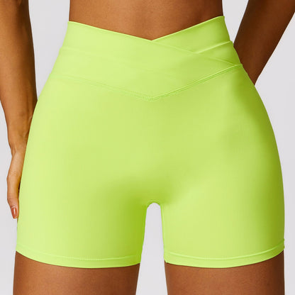 High-Waisted Skinny Hip Raise Yoga Shorts