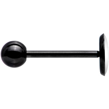 Blue Black Skull Black Barbell Tongue Ring