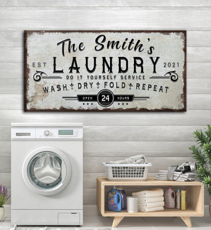 Personalized Laundry Room Sign II