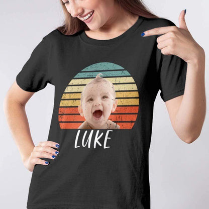 Vintage Retro Photo Shirt Photo Print Family Shirt, Custom Face Photo Shirt