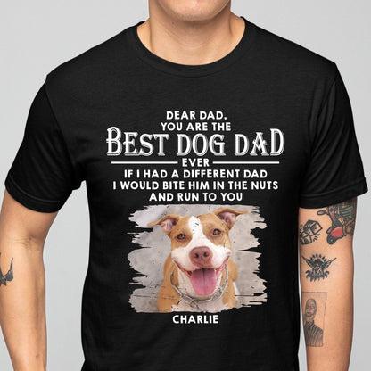Dogs Run To You Personalized Custom Photo Dog Dad Shirt C606