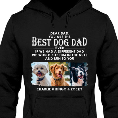 Dogs Run To You Personalized Custom Photo Dog Dad Shirt C606