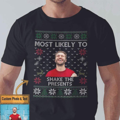 Most Likely Family Custom Photo Christmas Sweater