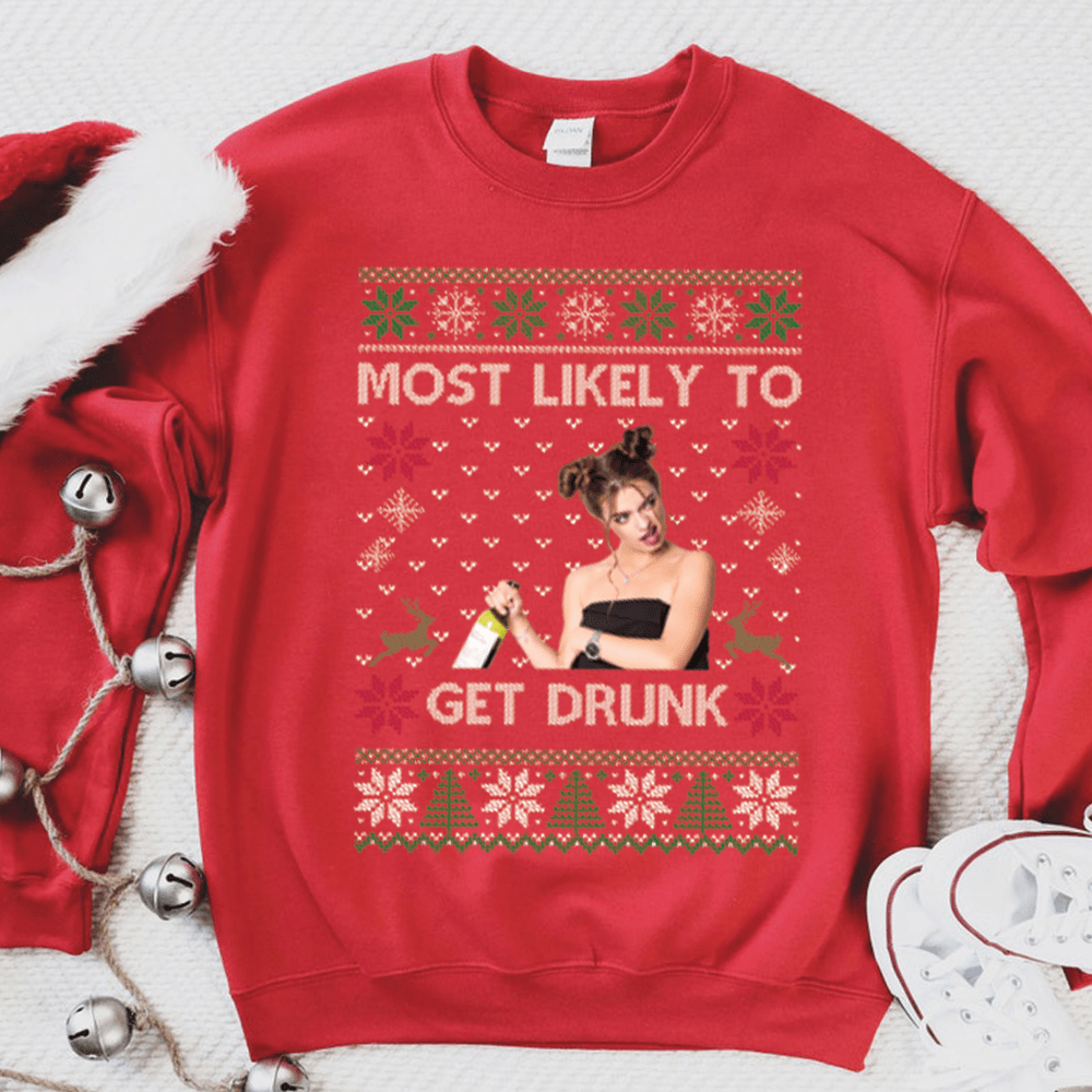 Most Likely Family Custom Photo Christmas Sweater