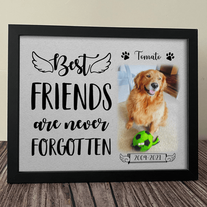 Best Friends Are Never Forgotten Dog Picture Frame