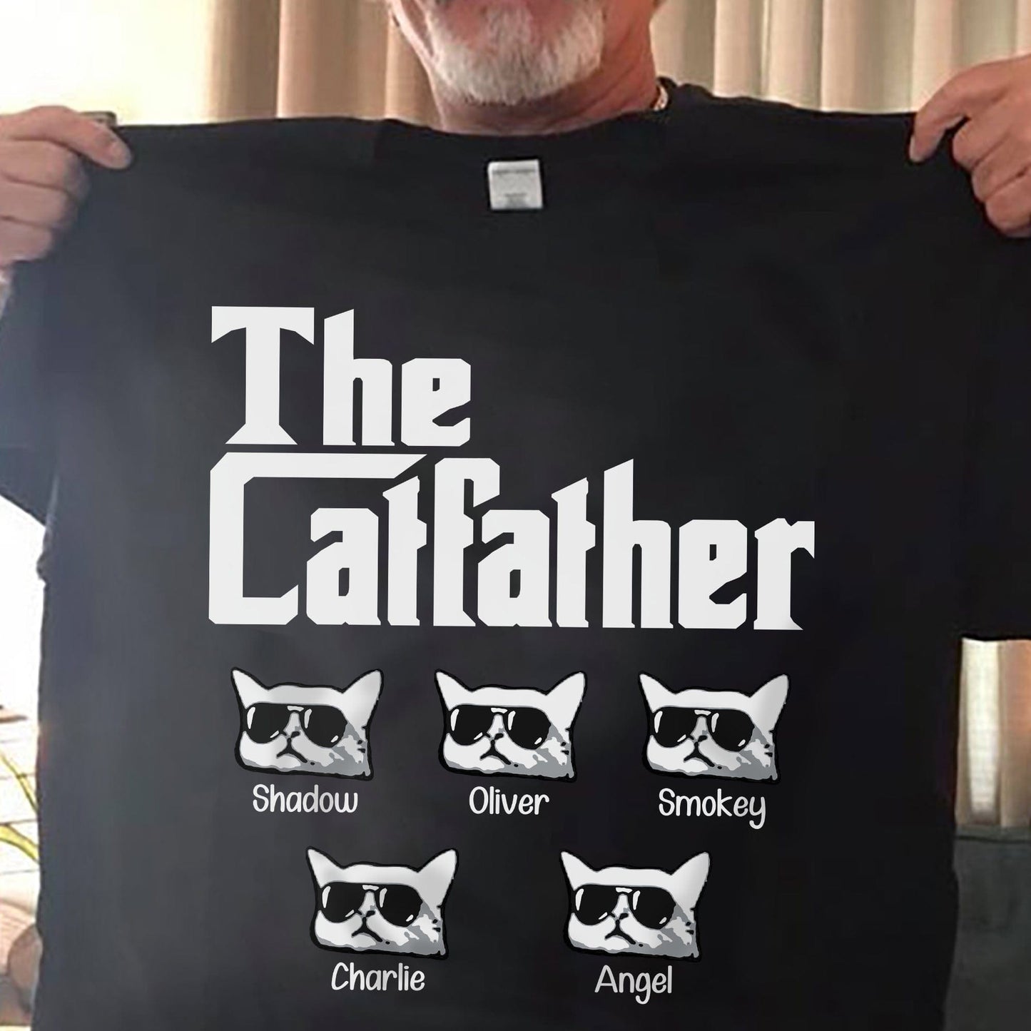 The Catfather Personalized Custom Cat Dad Shirt C553