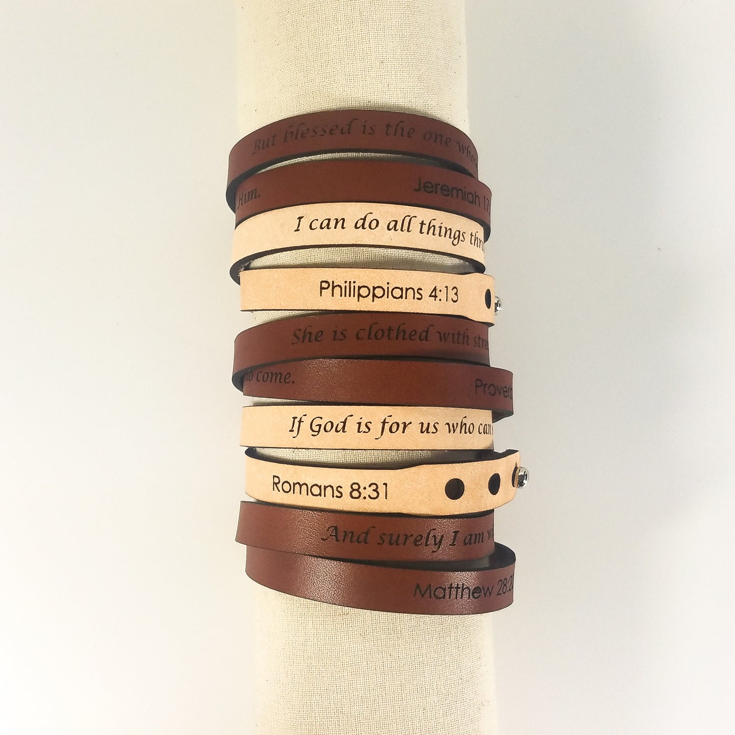 Spiritual Quote Wrap Bracelets - I can do all things through him who strengthens me